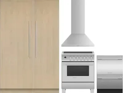 5 Piece Package Includes Refrigerator, Freezer, Range, Hood And Dishwasher